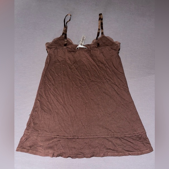 Abercrombie & Fitch Brown tank top with lace lining on the top Size S - Picture 4 of 4